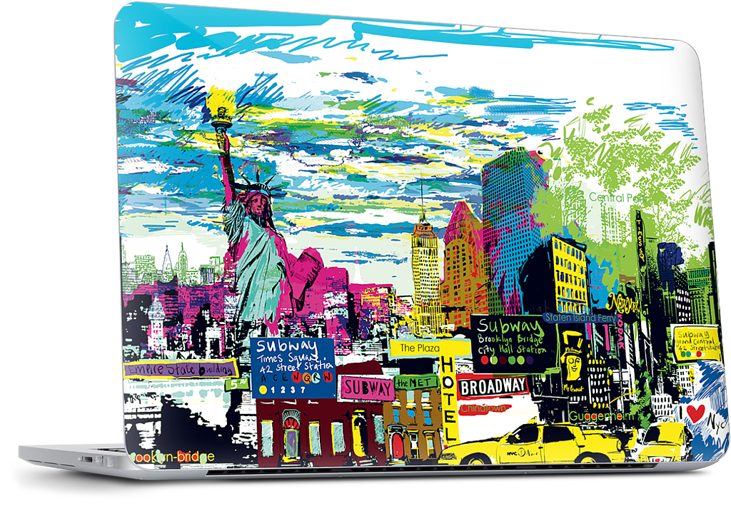 New York Skyline Dell Laptop Skin