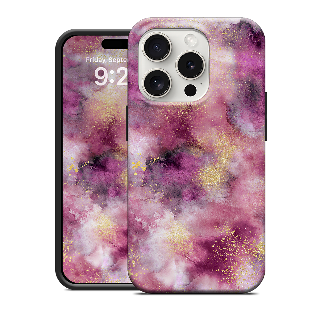 Watercolor Marble Pink Gold iPhone Case