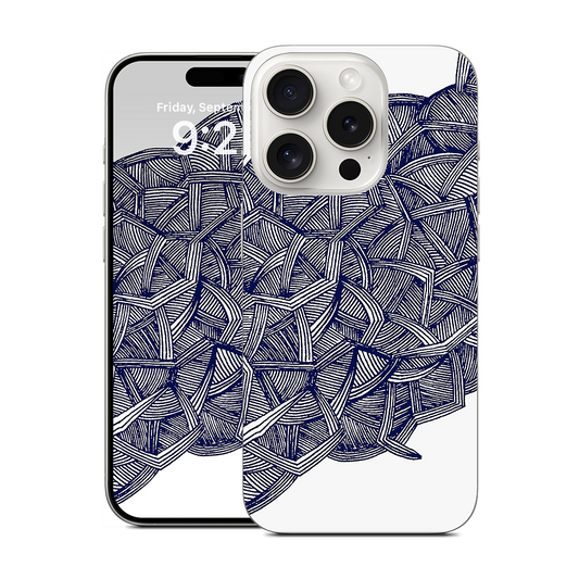 blue lines iPhone Skin