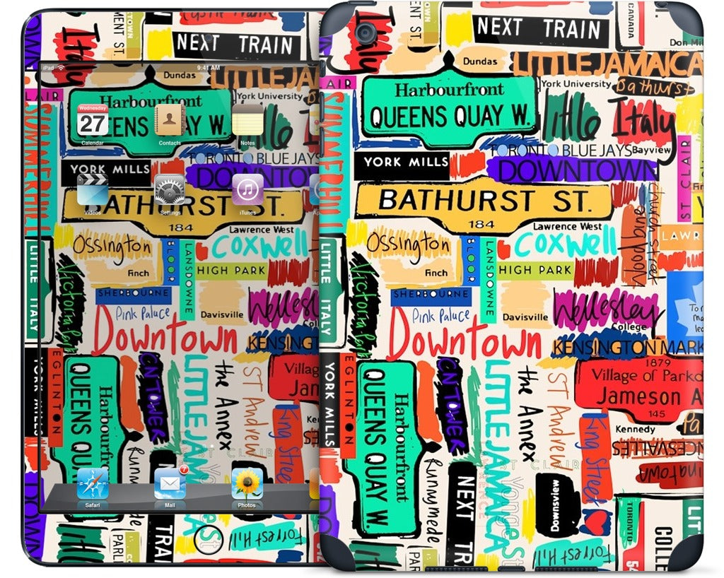 Toronto words iPad Skin