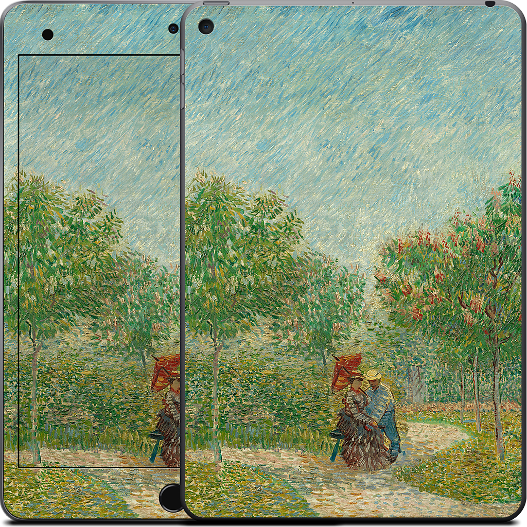 Garden with Courting Couples iPad Skin