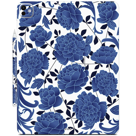 Blue flowers iPad Skin