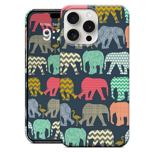 baby elephants and flamingos iPhone Case