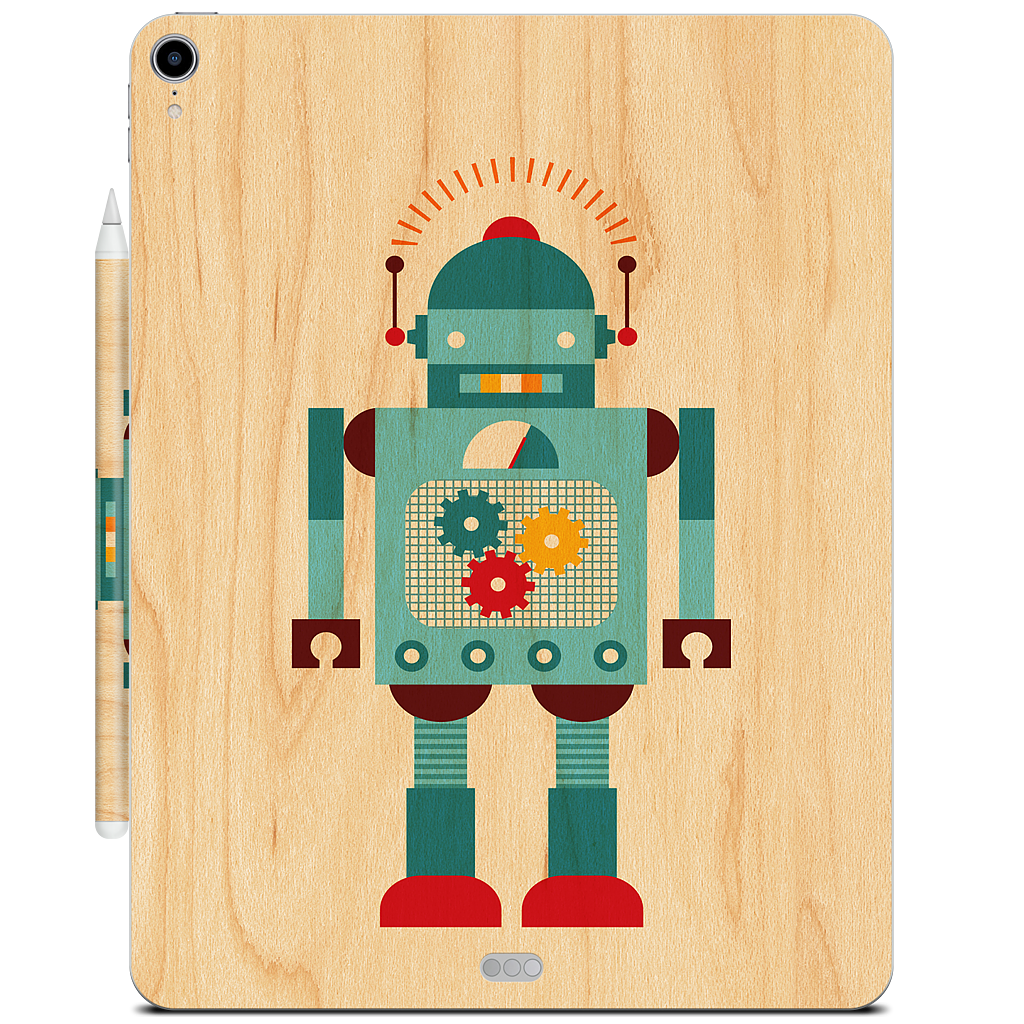 Blue Robot iPad Skin