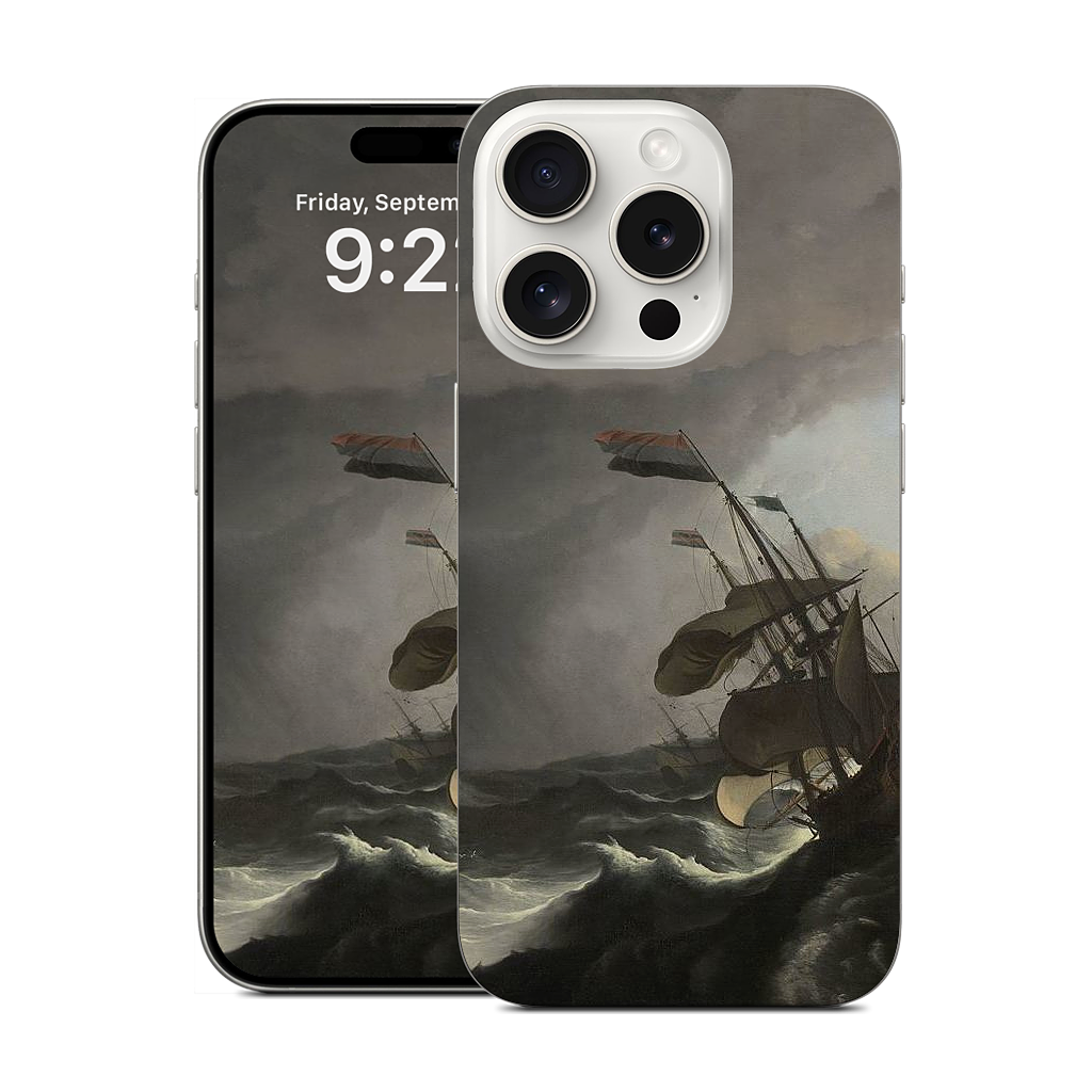 Warships During a Storm iPhone Skin