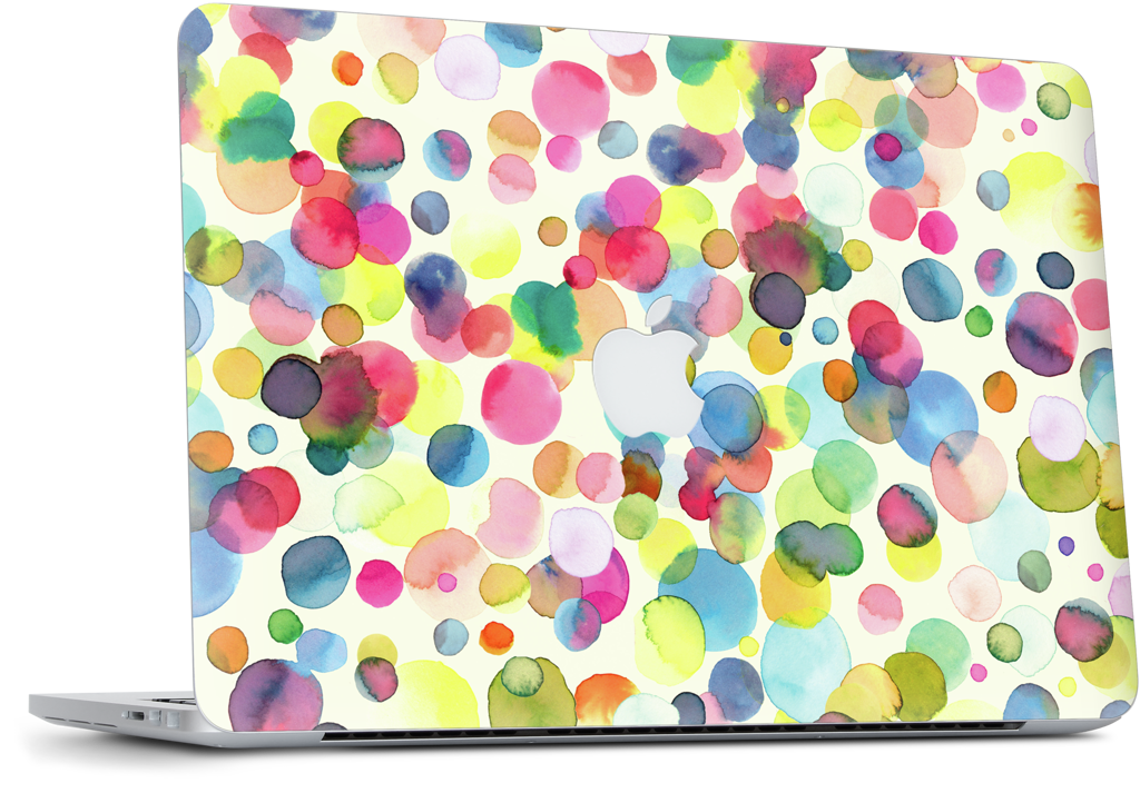 Watercolor Colorful Drops MacBook Skin