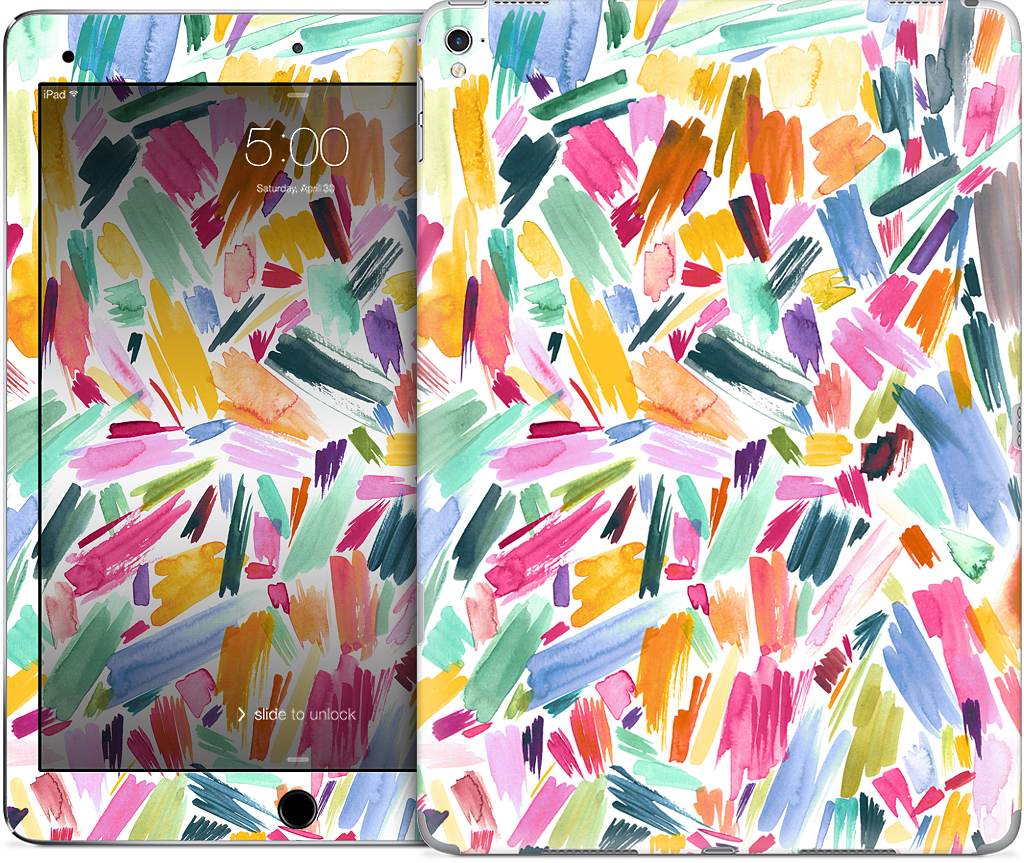 Colorful Abstract Strokes iPad Skin