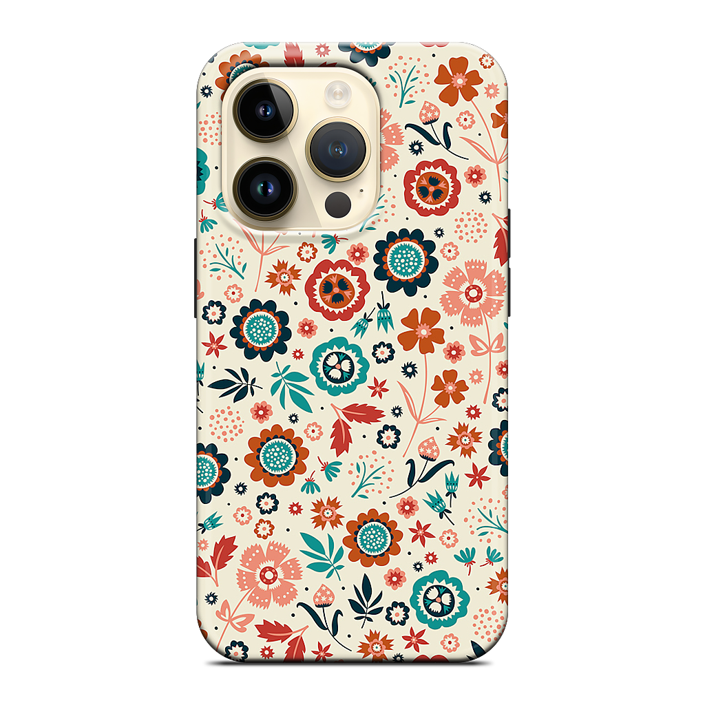 Folk Flowers iPhone Case