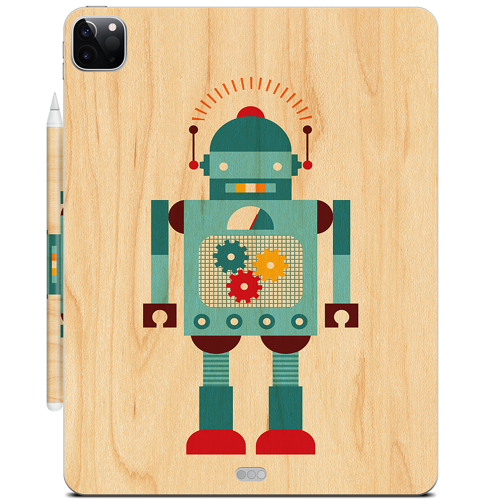 Blue Robot iPad Skin