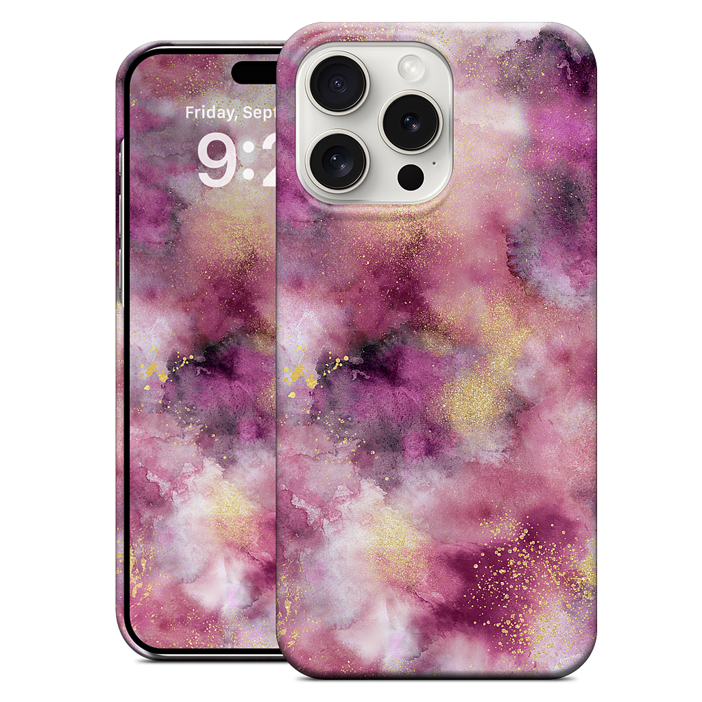 Watercolor Marble Pink Gold iPhone Case