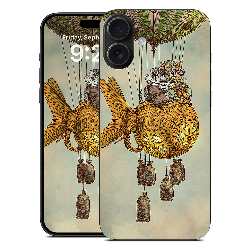 Around The World In A GoldfishFlyer iPhone Skin