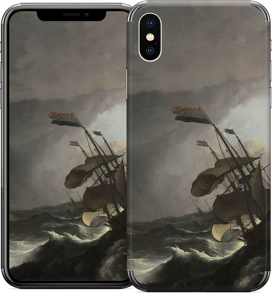 Warships During a Storm iPhone Skin