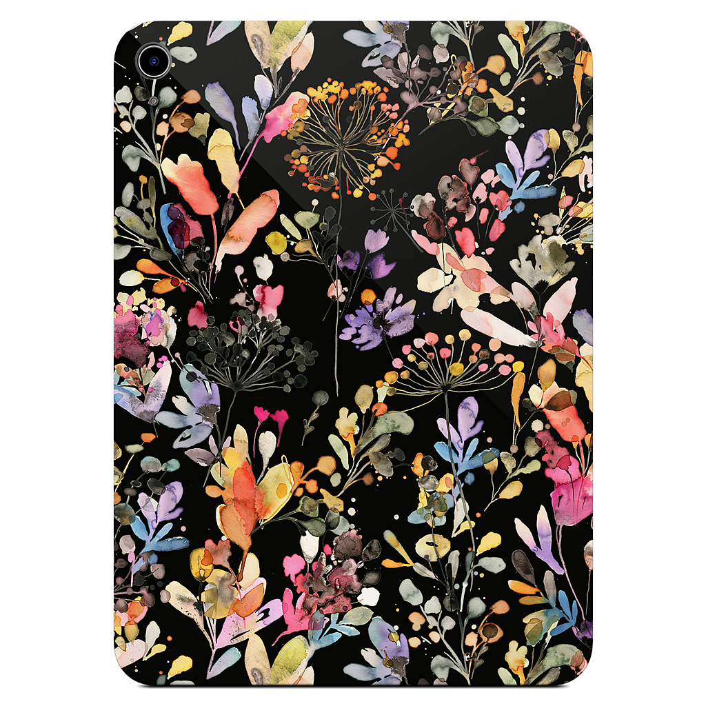 Wild Grasses (Black) iPad Skin