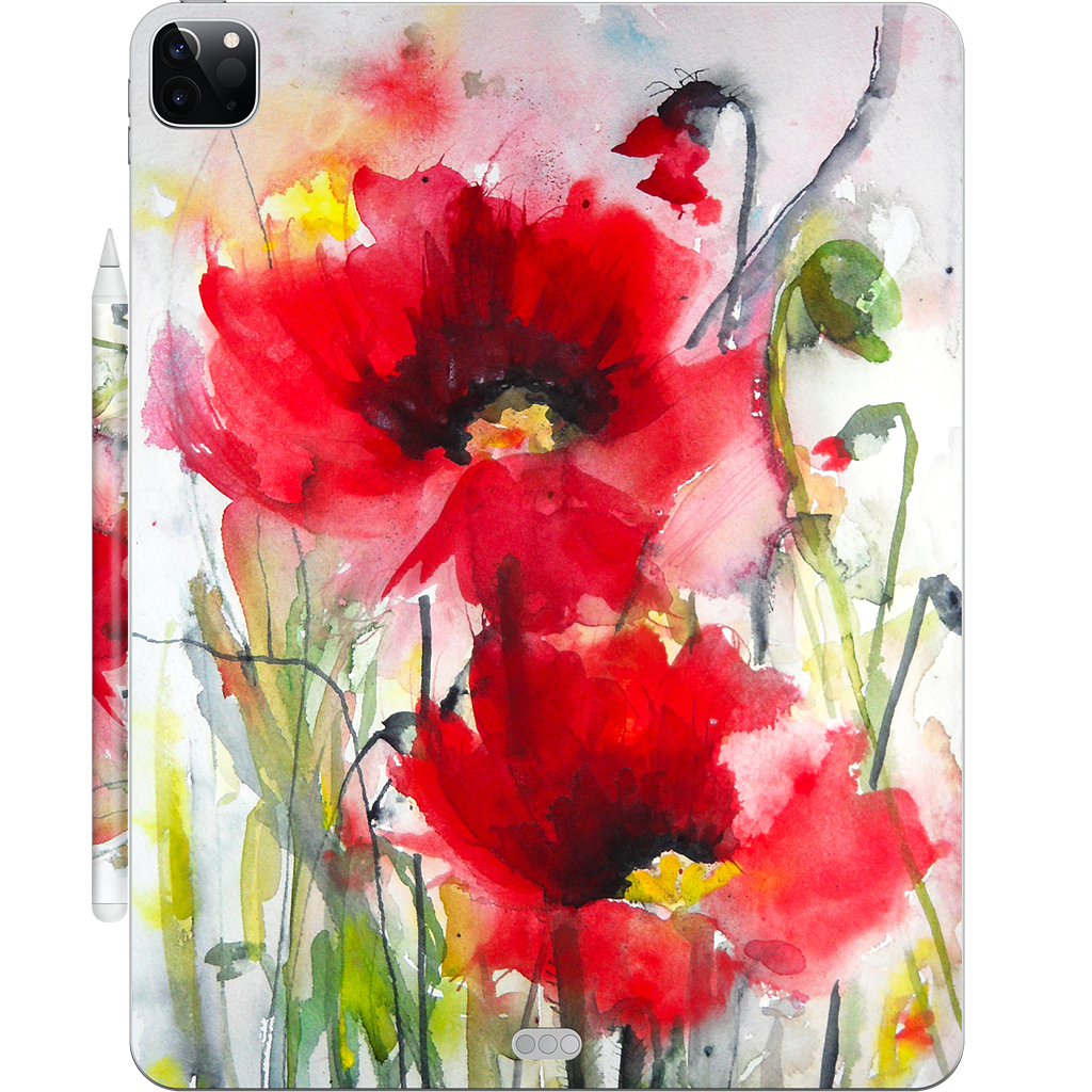 Red Poppies iPad Skin