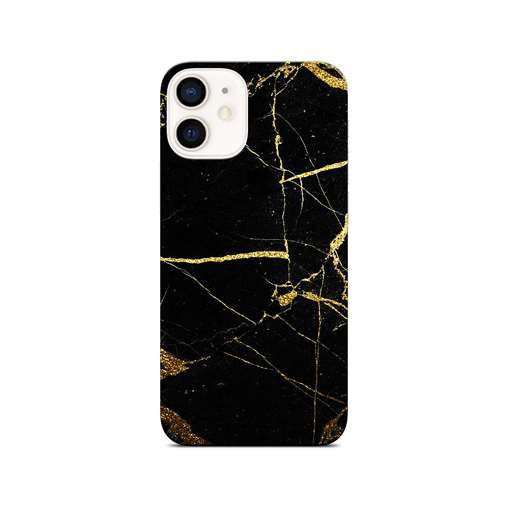 Black and Gold Marble iPhone Skin