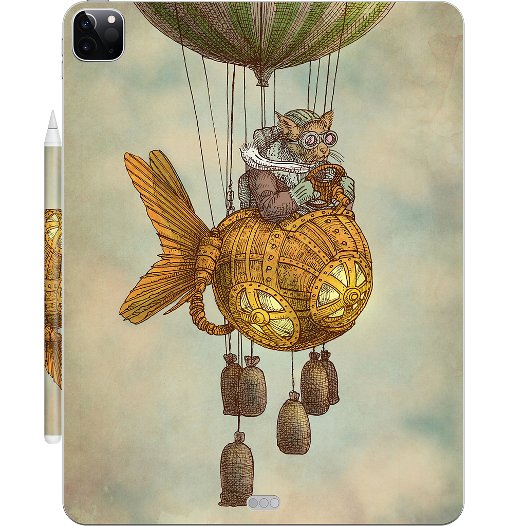 Around The World In A GoldfishFlyer iPad Skin