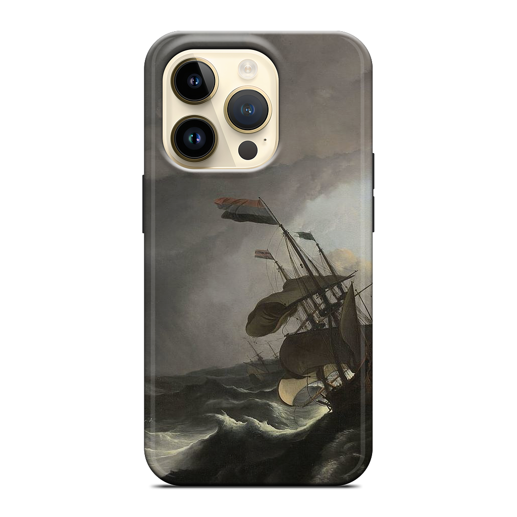 Warships During a Storm iPhone Case