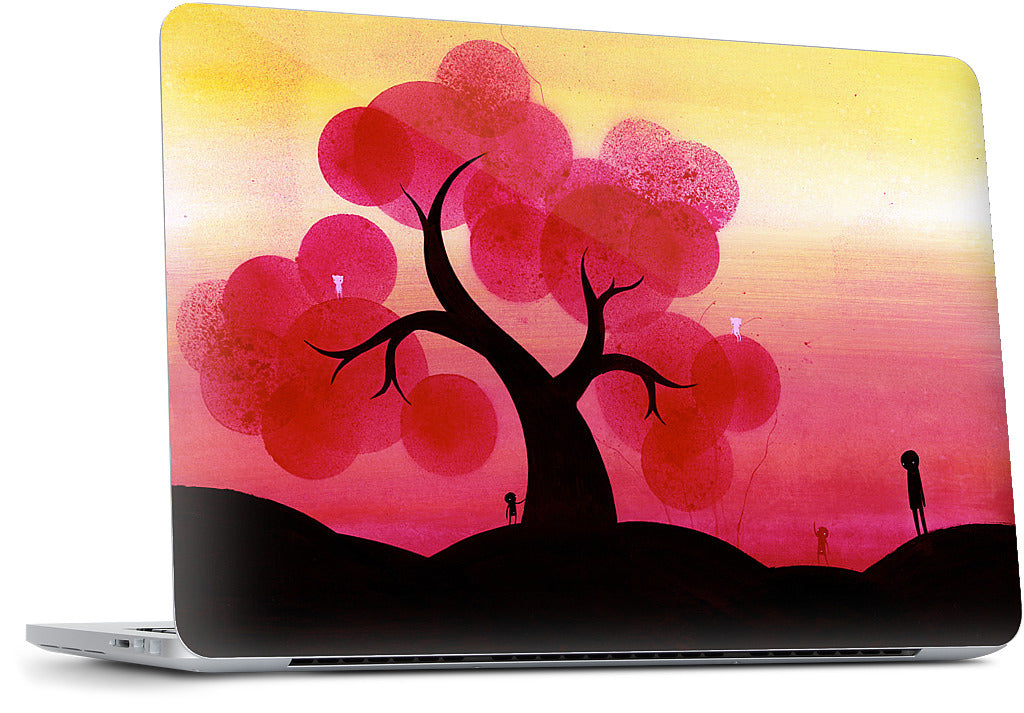 Red Blossoms MacBook Skin