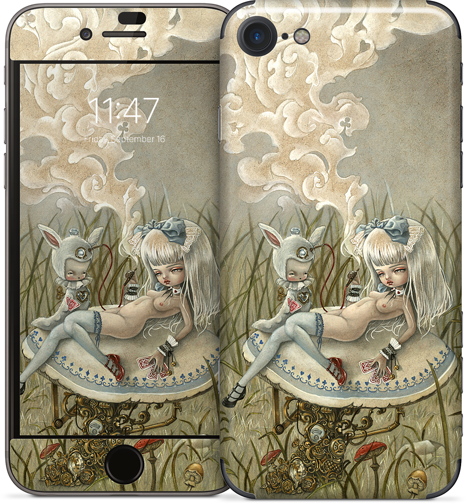 Alice and the Caterpillar iPhone Skin