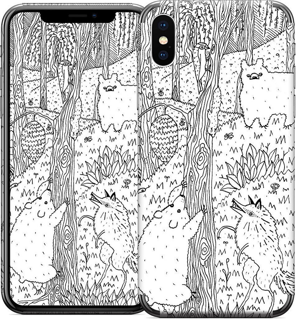 Diurnal Animals of the Forest iPhone Skin