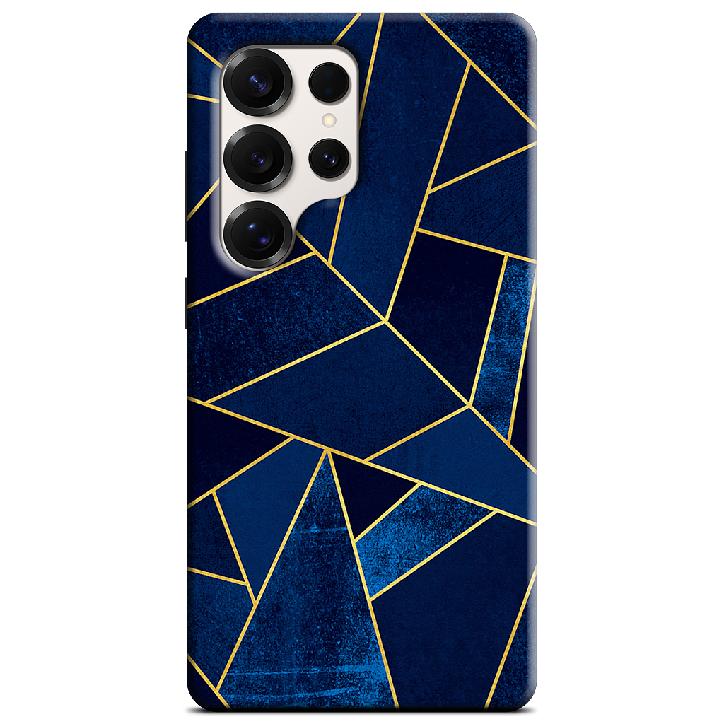 Blue Stone / Gold Lines Samsung Case