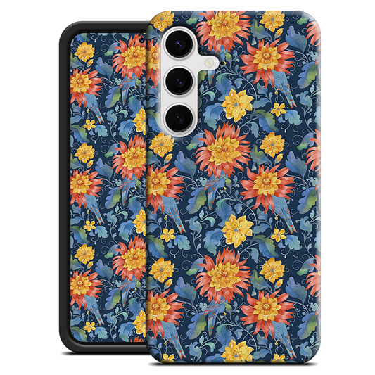 Blue Bird Pattern Samsung Case