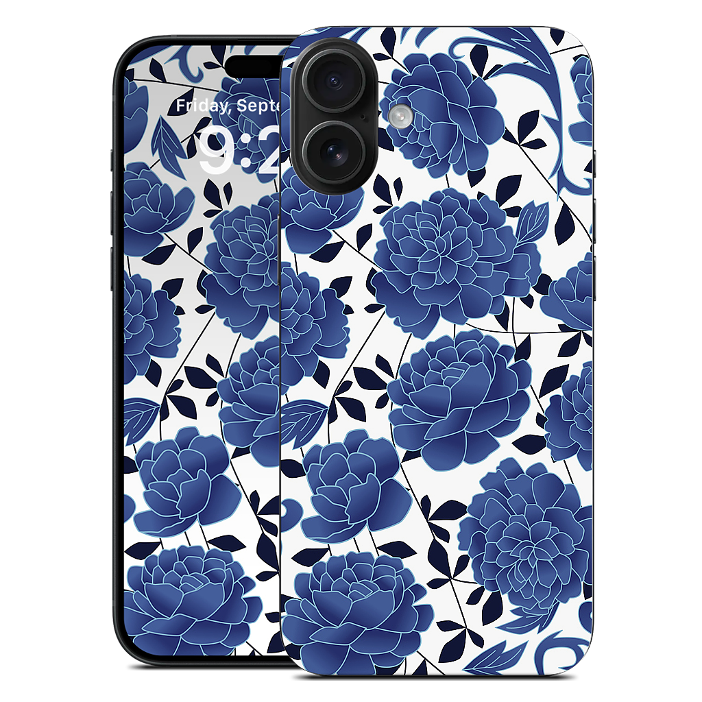 Blue flowers iPhone Skin