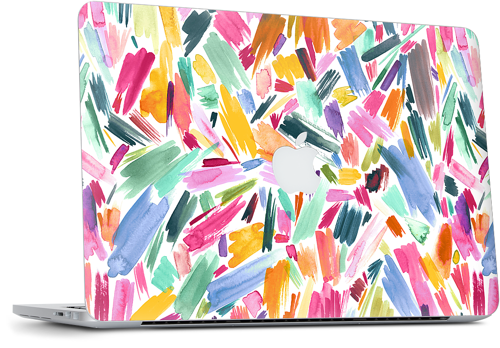 Colorful Abstract Strokes MacBook Skin