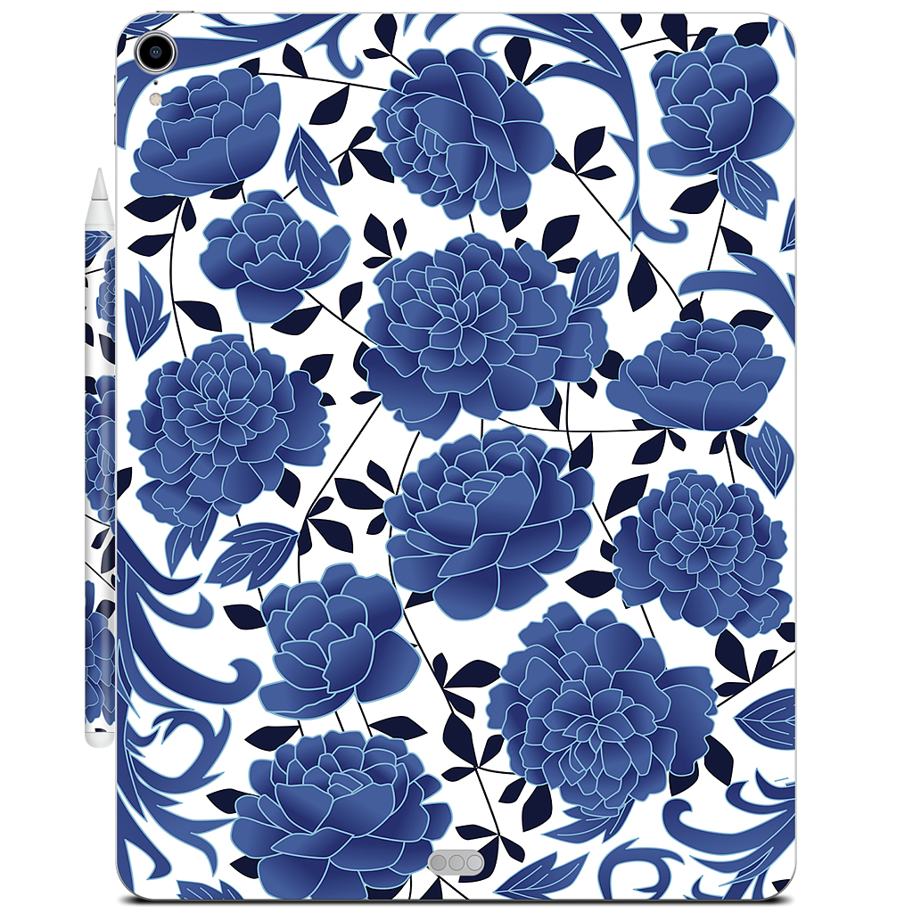 Blue flowers iPad Skin