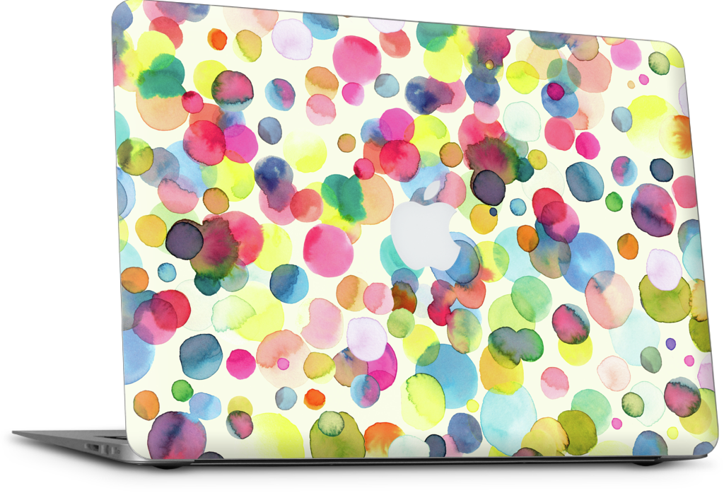 Watercolor Colorful Drops MacBook Skin