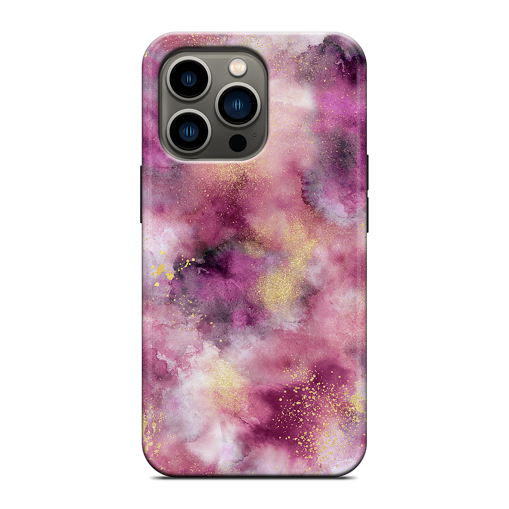 Watercolor Marble Pink Gold iPhone Case