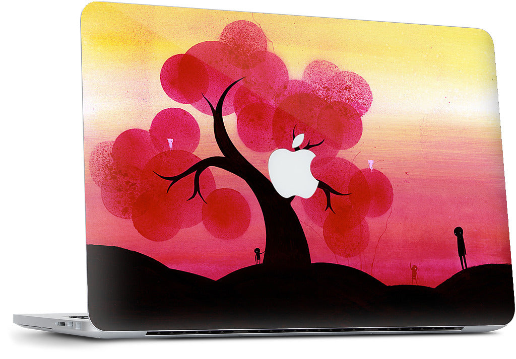 Red Blossoms MacBook Skin