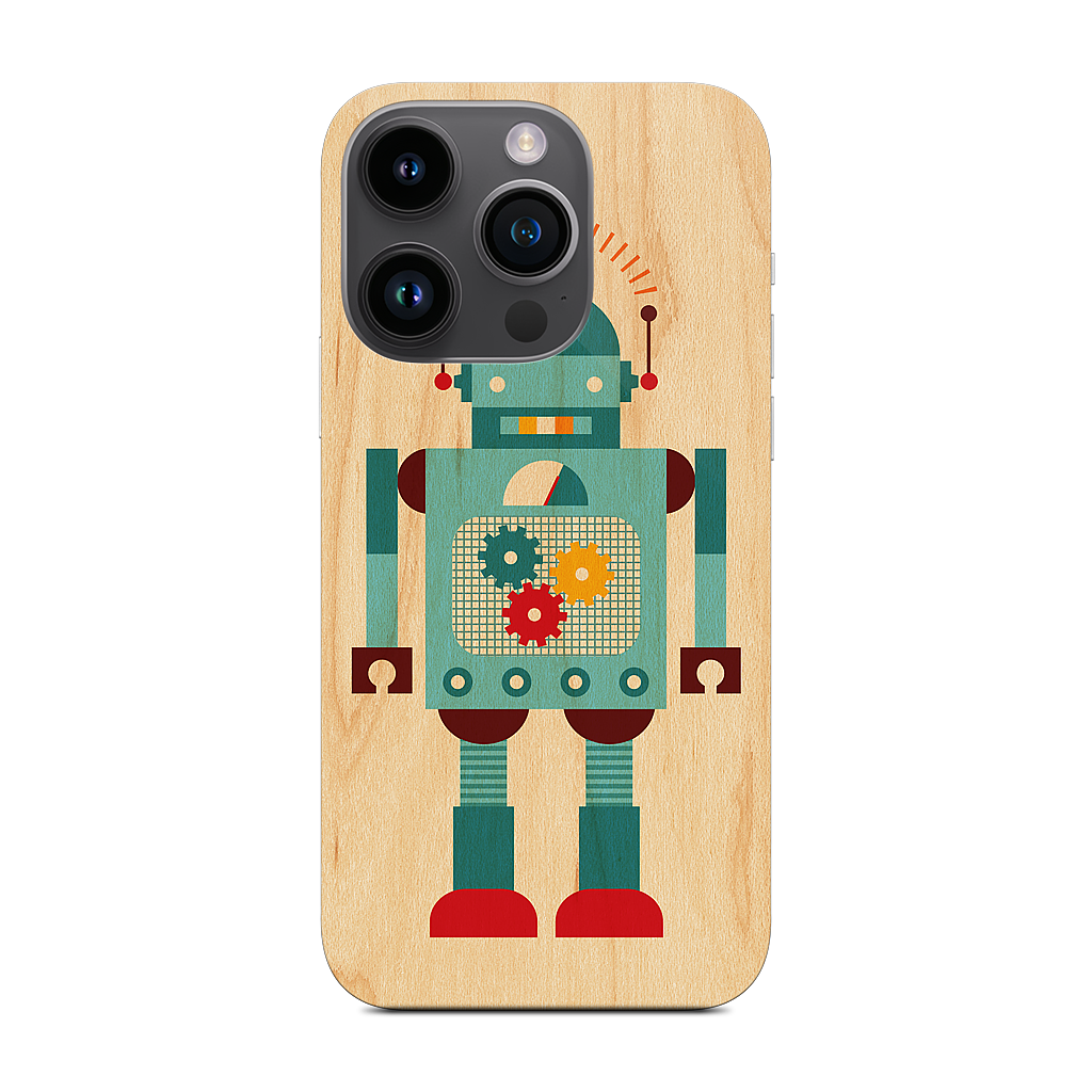 Blue Robot iPhone Skin