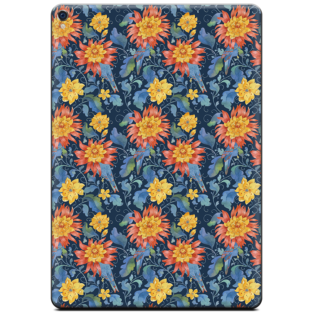 Blue Bird Pattern iPad Skin