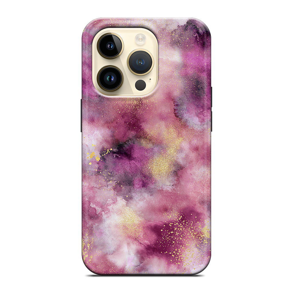 Watercolor Marble Pink Gold iPhone Case