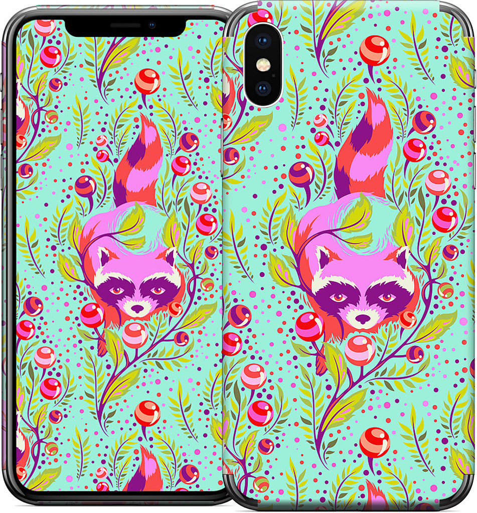 Raccoon Poppy iPhone Skin