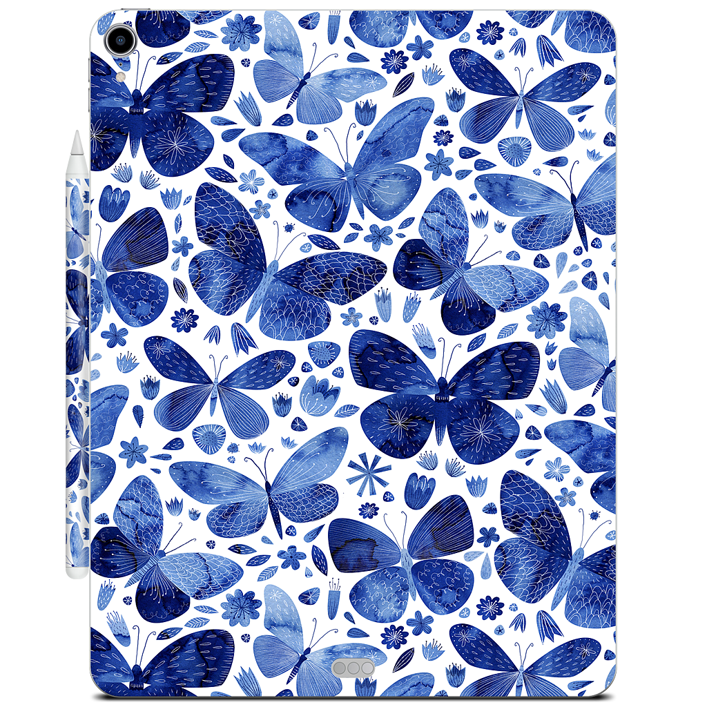 Blue Butterflies iPad Skin