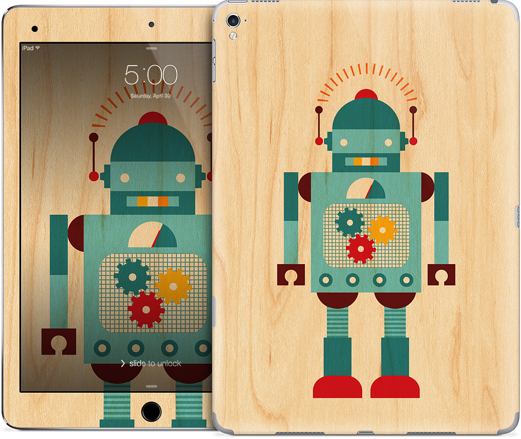 Blue Robot iPad Skin