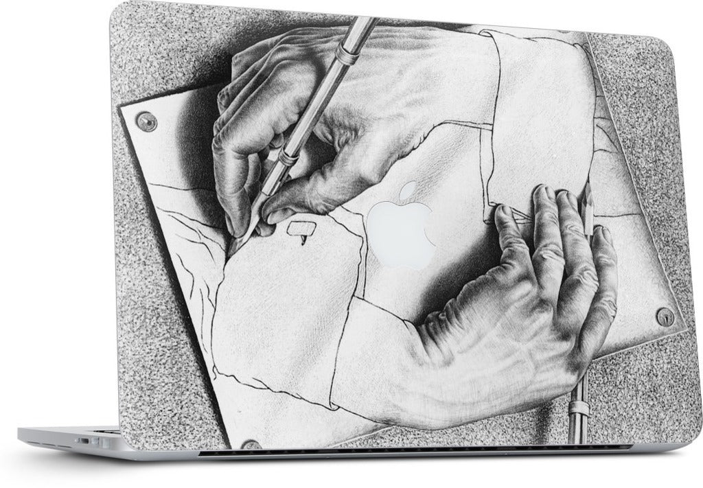 Drawing Hands MacBook Skin