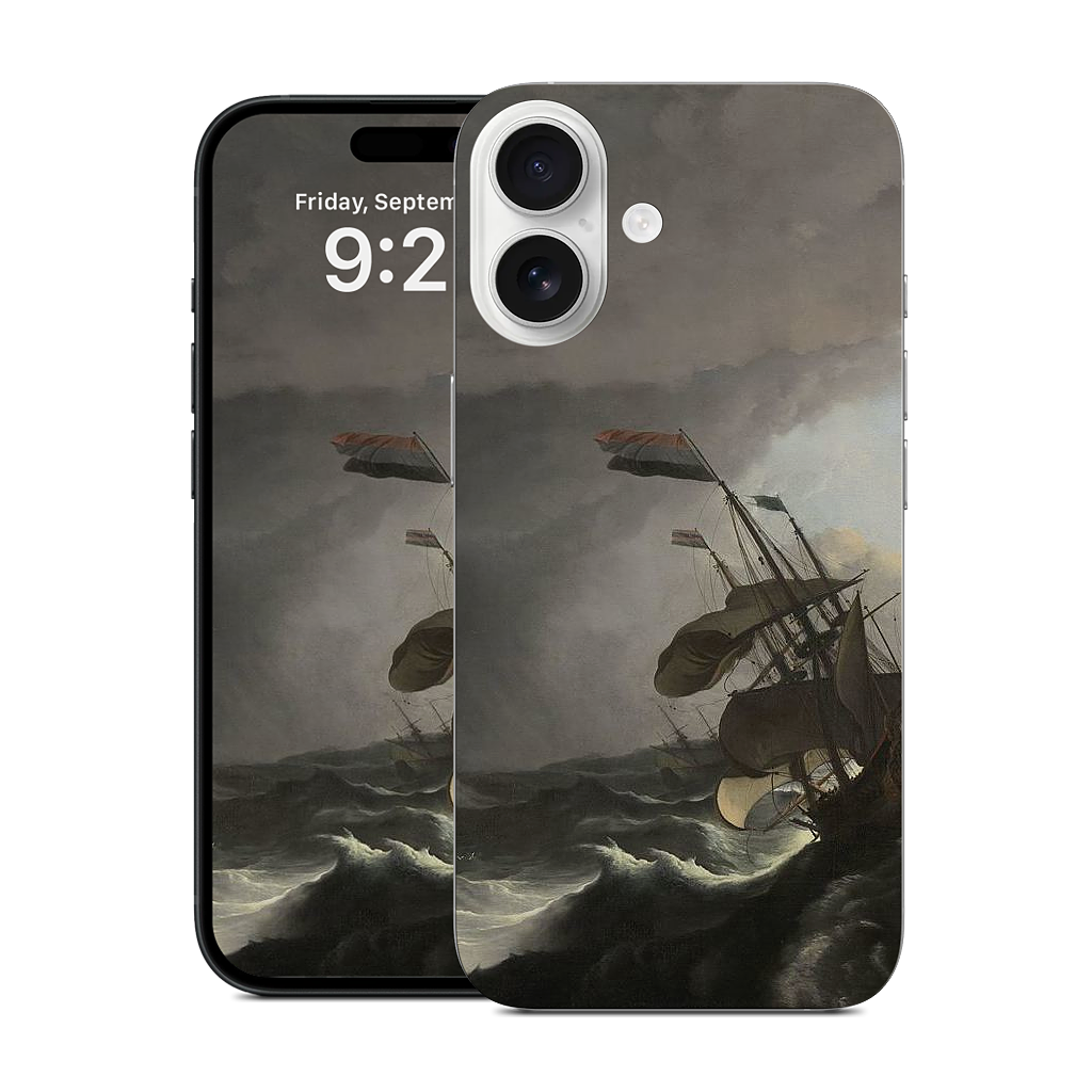 Warships During a Storm iPhone Skin