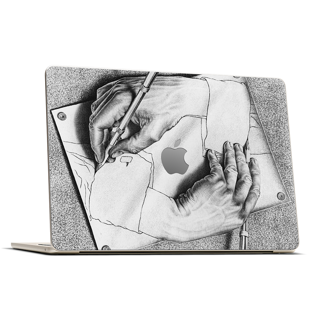 Drawing Hands MacBook Skin