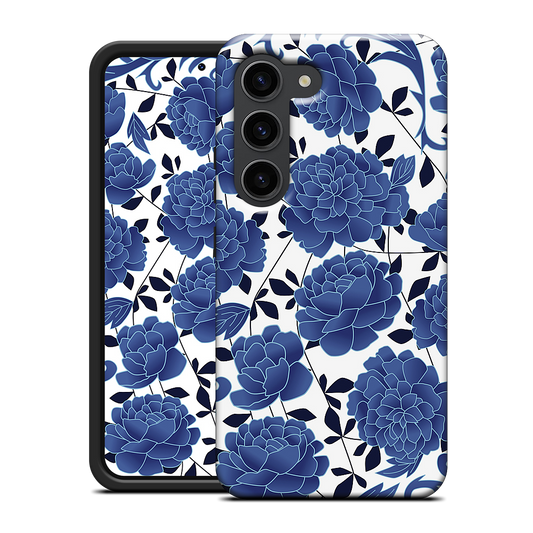 Blue flowers Samsung Case