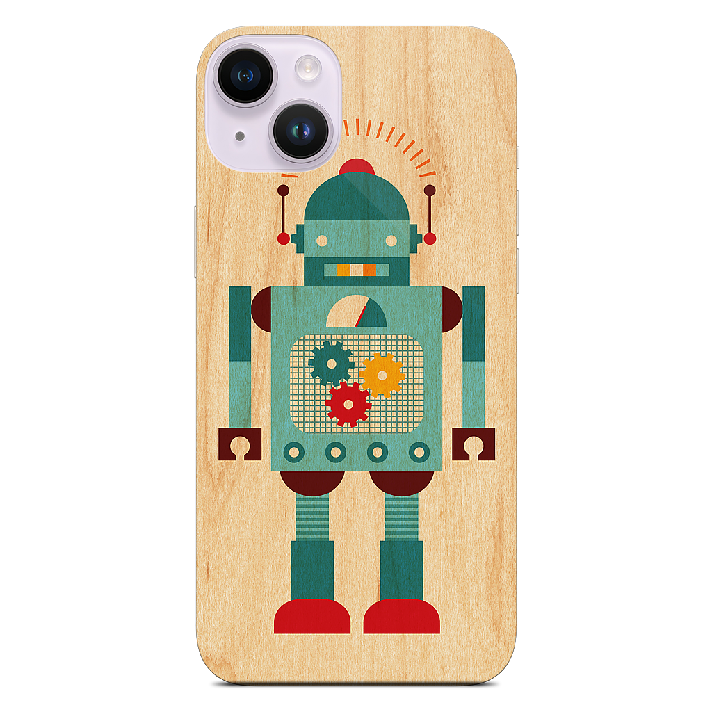 Blue Robot iPhone Skin