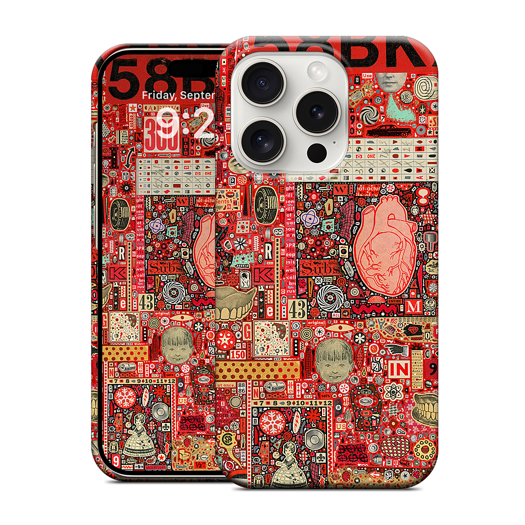 Big Numbers - Heart and Teeth iPhone Case