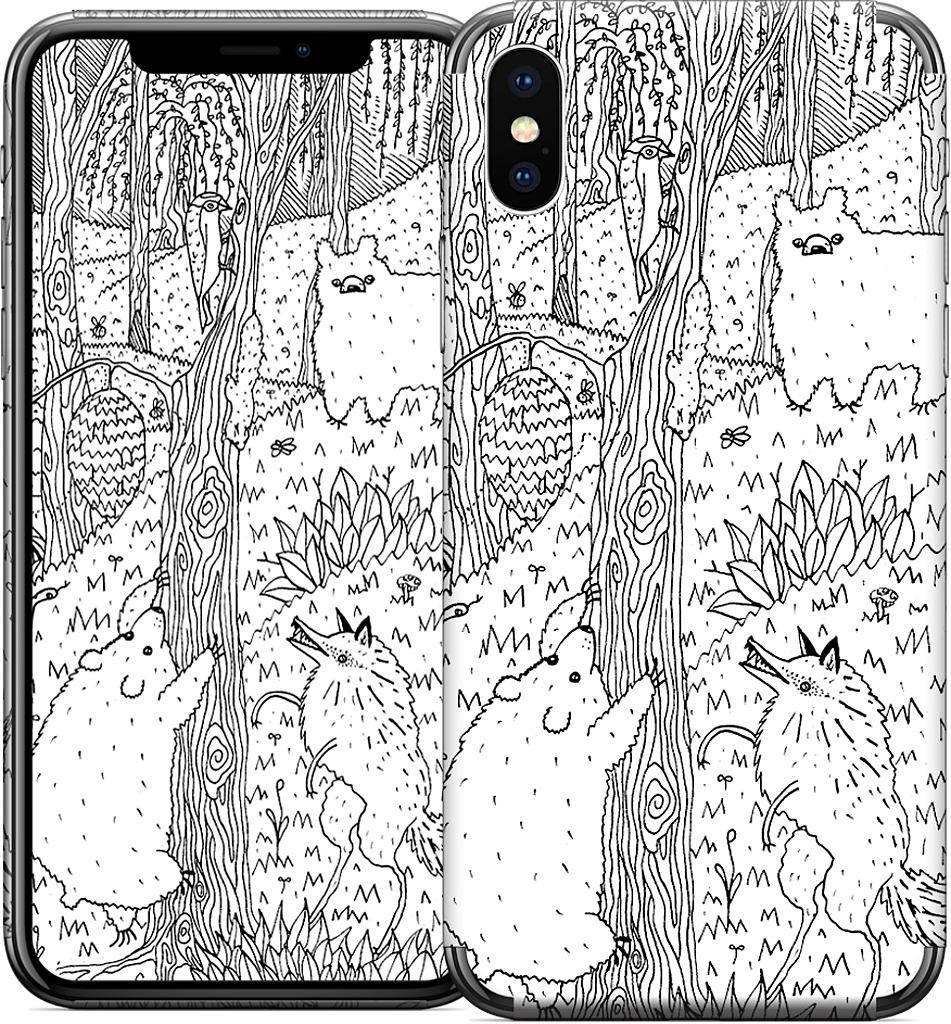 Diurnal Animals of the Forest iPhone Skin