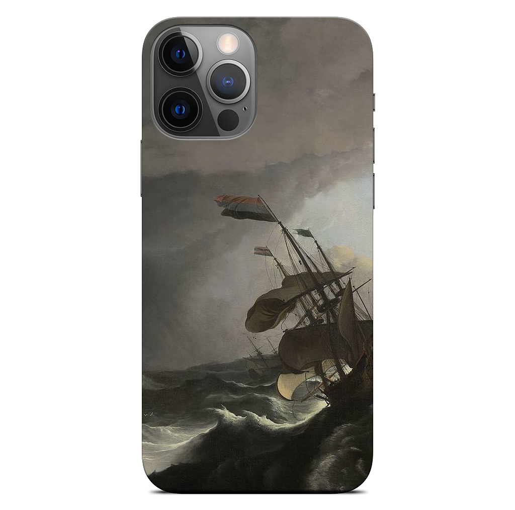 Warships During a Storm iPhone Skin