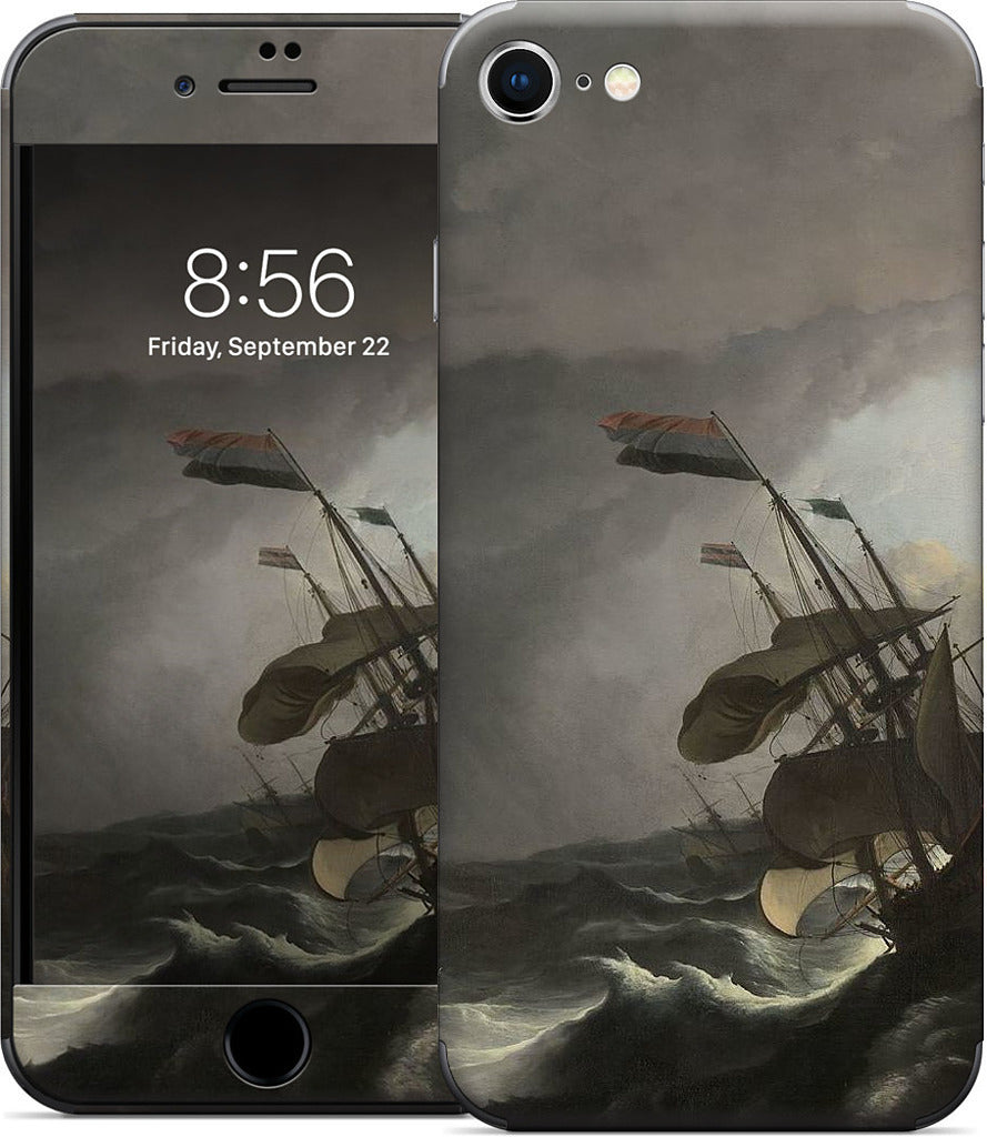 Warships During a Storm iPhone Skin