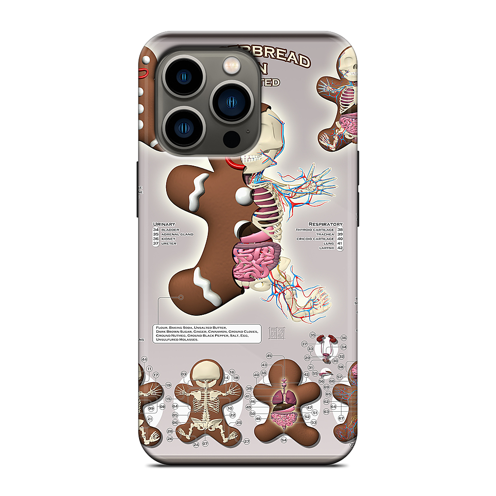 Gingerbread Man Dissected iPhone Case