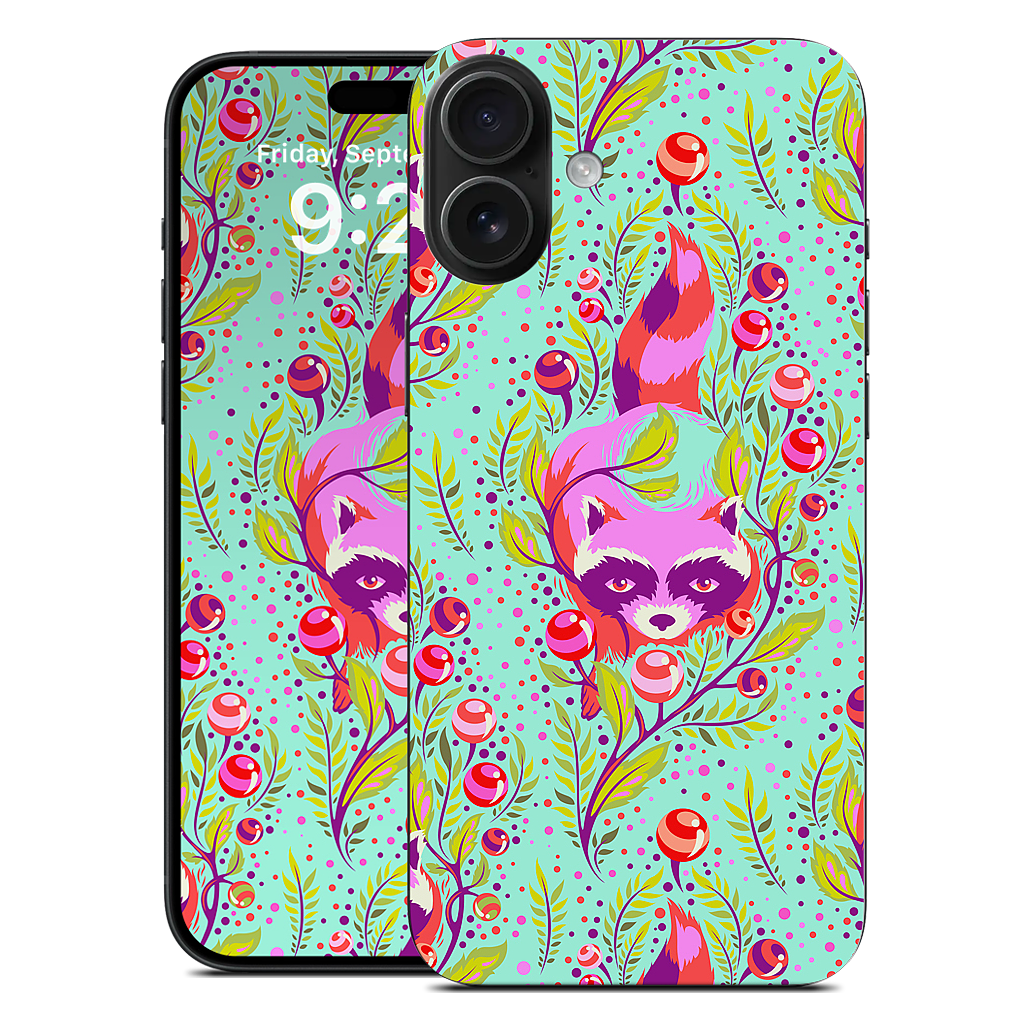 Raccoon Poppy iPhone Skin