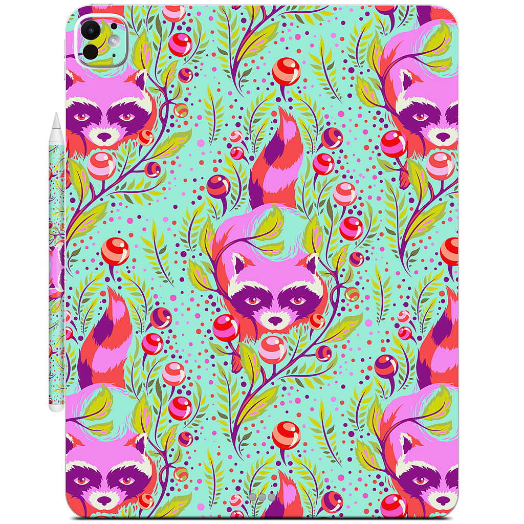 Raccoon Poppy iPad Skin